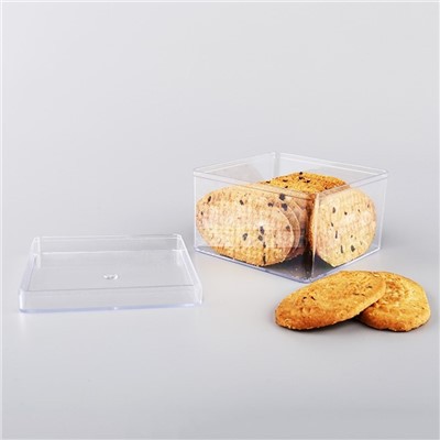 Scatola quadrata per caramelle in plastica da 500 g