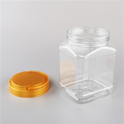 Barattoli trasparenti quadrati da 1800 ml