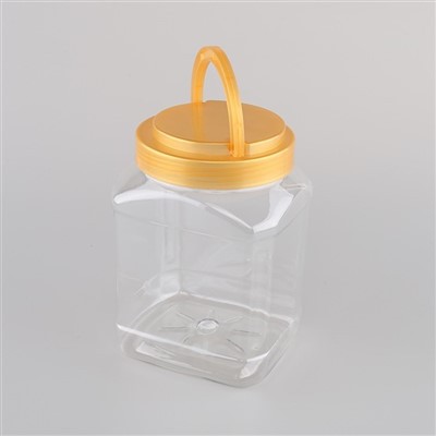 Barattoli quadrati in plastica da 60 once