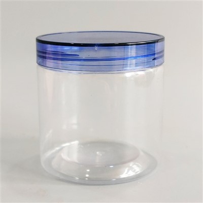 Barattoli Di Plastica Con Coperchi Blu